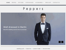 Tablet Screenshot of peppersformalwear.com.au